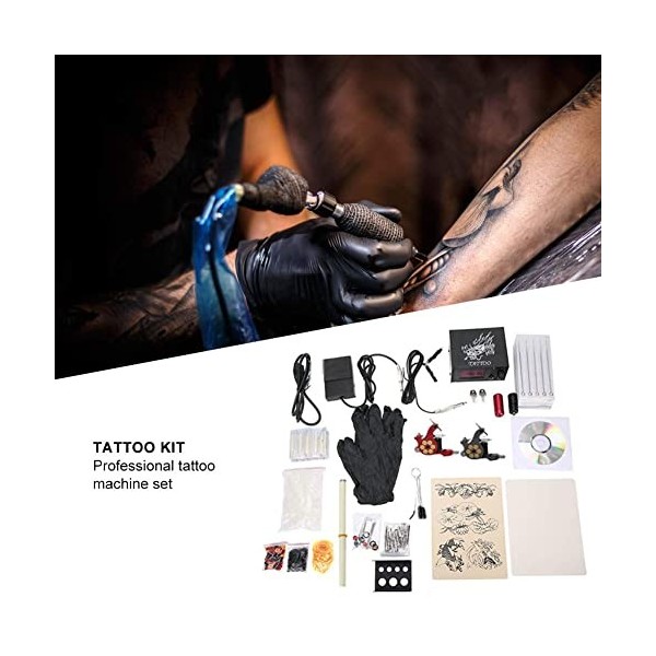 Kit de machine à tatouer, ensemble de machines à tatouer professionnelles, avec machines à tatouer/tous les accessoires néces