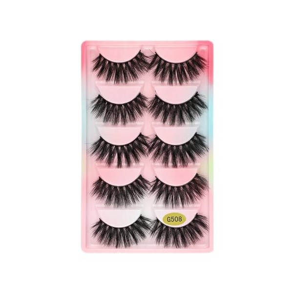 UAMOU 50/100/200 paires de cils faux cils de vison naturel 3d cils de vison volume faux cils en vrac cilios Cheerfully Color