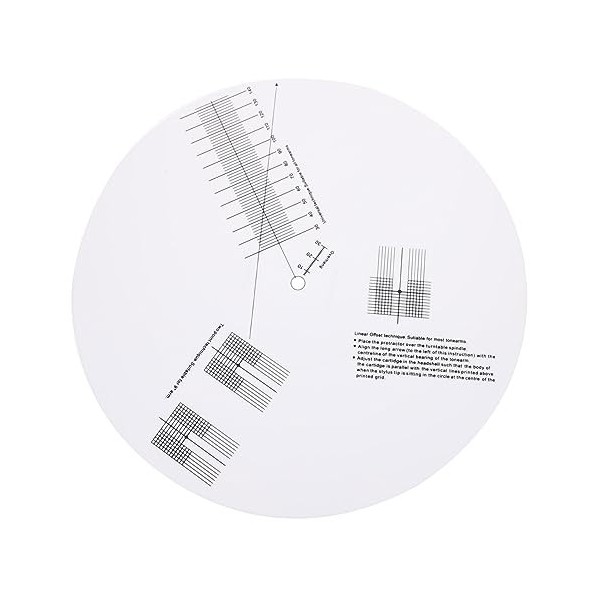 minkissy 7 Pièces Disque Détalonnage du Plateau Tournant Rapporteur Dalignement en Vinyle Pochettes De Disques Vinyle Outil