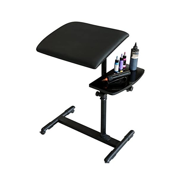 Support De Travail De Tatouage Avec Double Comptoir, Plateau Déquipement De Tatouage à Hauteur Réglable, Table Despace De T