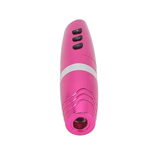 Machine à Tatouer Fil Rose 4-12V 2.0A Moteur Fil Kit de Machine à Tatouer Rotative 1800mAh Alimentation Batterie Rechargeable