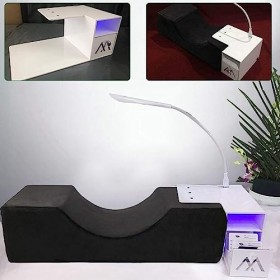 Oreiller De Cou Dextension De Cils, Oreiller De Greffe De Cils De Salon De Beauté Avec Support Détagère Et Lumière USB, Pou