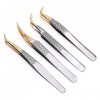 EYHLKM Tweezers dextension de cils for les cils Easy Fan Volume russe Volume Les cils acceptent