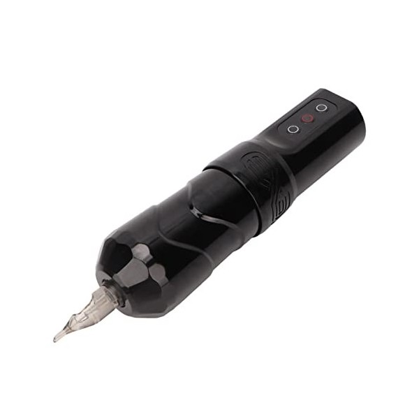 2400mAh 2 en 1 Tattoo Power Supply Machine OLED Screen Coreless Motor Liner Shader Kit de Stylo de Tatouage sans Fil Doré 