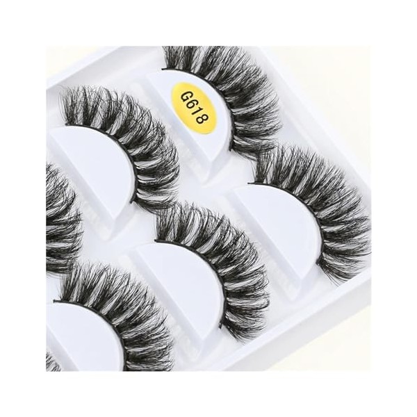 UAMOU 2/20/100 boîtes de cils de vison 5 paires de faux cils naturels bouclés épais Maquiagem Extension de cils outils de maq