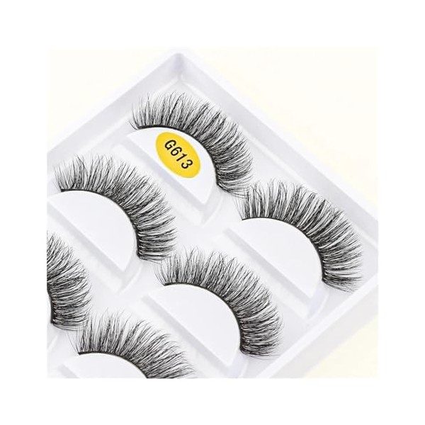 UAMOU 2/20/100 boîtes de cils de vison 5 paires de faux cils naturels bouclés épais Maquiagem Extension de cils outils de maq