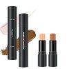 2 in1 Contouring Stick, Double-ended Illuminateur Bâton Highlighter Crème du Visage Miroitement Contour Stick Maquillage Beau