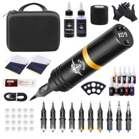 Kit De Tatouage Kit De Tatouage Complet Kit De Tatouage Rotatif Professionnel Kit De Tatouage Sans Fil - Ensemble Déquipemen