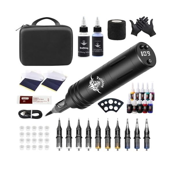 Kit De Tatouage Kit De Tatouage Complet Kit De Tatouage Rotatif Professionnel Kit De Tatouage Sans Fil - Ensemble Déquipemen