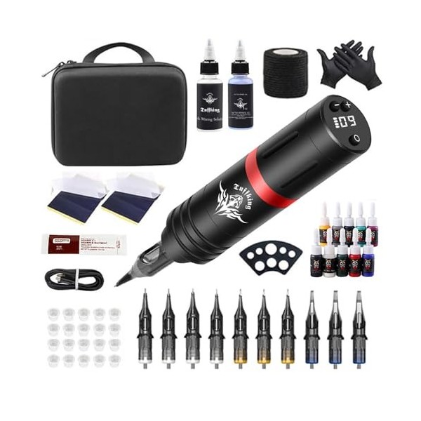 Kit De Tatouage Kit De Tatouage Complet Kit De Tatouage Rotatif Professionnel Kit De Tatouage Sans Fil - Ensemble Déquipemen