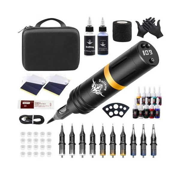 Kit De Stylo Tatouage Kit De Tatouage Complet Sans Fil,Dor