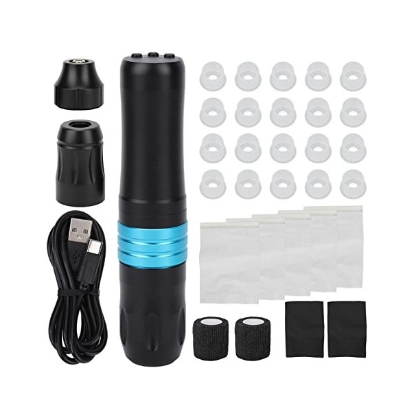 Kit de Stylo de Tatouage, Kit de Machine à Tatouer, Stylo de Tatouage Rotatif, Alimentation sans Fil, Moteur sans Noyau, Kit 