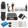 Kit de Stylo de Tatouage, Kit de Stylo de Tatouage Rotatif, Alimentation électrique, Peau Dentraînement, Ensemble Complet D