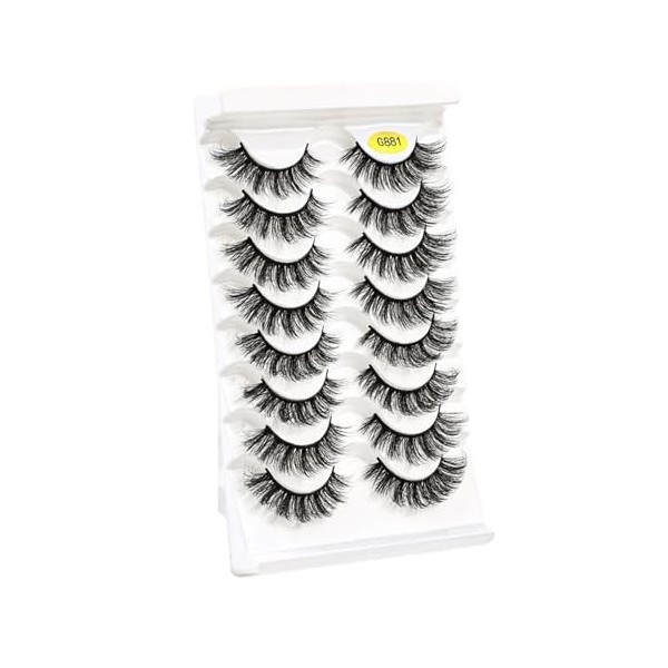 UAMOU 5/50 boîtes de cils en bande russe DD Curl cils 8 paires de cils de vison 3D Extension de faux cils naturels moelleux C