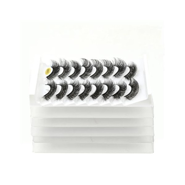 UAMOU 5/50 boîtes de cils en bande russe DD Curl cils 8 paires de cils de vison 3D Extension de faux cils naturels moelleux C