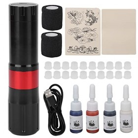 Machine à Tatouer, Kit De Démarrage De Tatouage à Lumière Bleue Rouge 13500r/M Avec Batterie De Grande Capacité Pour Débutant