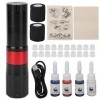 Machine à Tatouer, Kit De Démarrage De Tatouage à Lumière Bleue Rouge 13500r/M Avec Batterie De Grande Capacité Pour Débutant