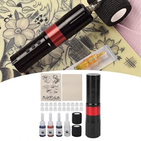 Machine à Tatouer, Kit De Démarrage De Tatouage à Lumière Bleue Rouge 13500r/M Avec Batterie De Grande Capacité Pour Débutant