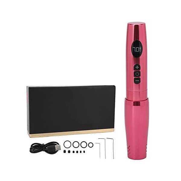 Stylo Marqueur de Tatouage, Batterie LCD Rotative, Stylo de Tatouage Ergonomique en Alliage Daluminium, Moteur Dalimentatio