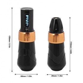 Alimentation sans Fil pour Tatouage, Stylo pour Machine à Tatouer sans Fil, Double Batterie 2000 MAh RC A, Convertisseur Rota