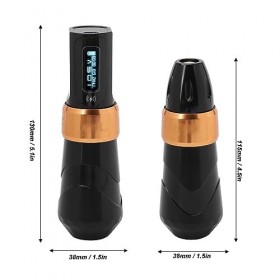 Alimentation sans Fil pour Tatouage, Stylo pour Machine à Tatouer sans Fil, Double Batterie 2000 MAh RC A, Convertisseur Rota