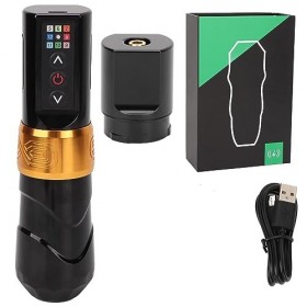 Kit de Stylo de Tatouage sans Fil 2 en 1, Liner Shader Coreless Motor Cartridge Needle Rotary Tattoo Power Supply Machine 240