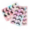 UAMOU 10 Styles 2/5/10/20/30/50/100 boîtes 3D cils de vison 5 paires naturel individuel vison faux cils Kit de maquillage Cil