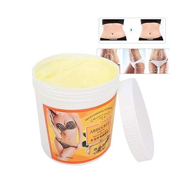 Crème Amincissante 1000 g Crème Anti Cellulite Massage Corps Crème Raffermissante Bras Cuisse Taille Ventre Crème Minceur Per