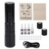 Kit De Pistolet De Tatouage, Kits De Pratique De Lumière Bleue Noire Pour Débutants, Kit De Démarrage De Tatouage Pour Centre