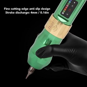 Machine à Stylo à Tatouer, Pistolet à Tatouer Rotatif sans Fil, Batterie Grande capacité 2400 MAh, Aiguille à Cartouche Stand