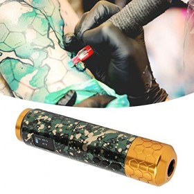 Stylo de Tatouage de Batterie 1900mAh, Salon de Stylo de Tatouage Rotatif Fil 100-240V Précis pour Tatoueur Prise UE 
