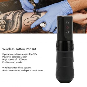 Kit de Machine à Tatouer à Cartouche Fil Stylo Machine à Tatouer Rotative Aiguilles à Cartouche Alimentation pour Tatoueurs a