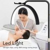 Lumière de Sol LED Cils, Lampe Demi-Lune pour Lextension de Cils, 3200K-5600K 36W LED Lash Lumière, Lumière de Tatouage, Écl