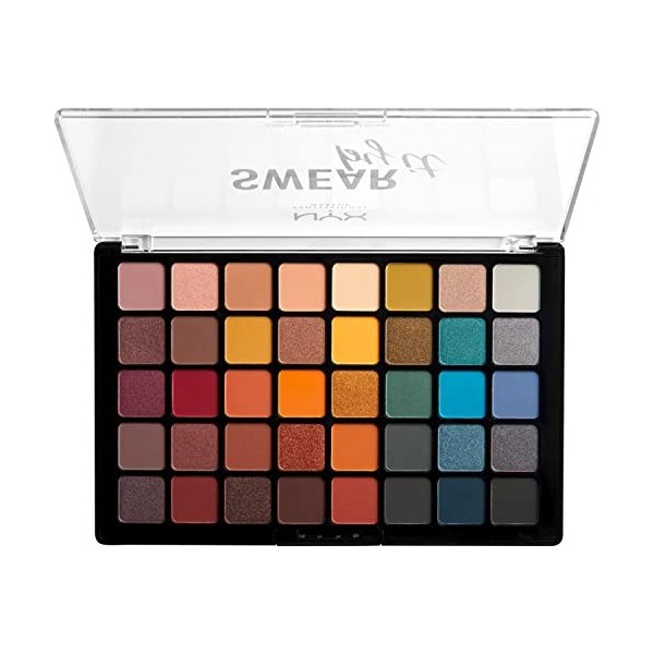 NYX Professional Makeup, Swear By It, Palette de Fards à Paupières, 40 Couleurs