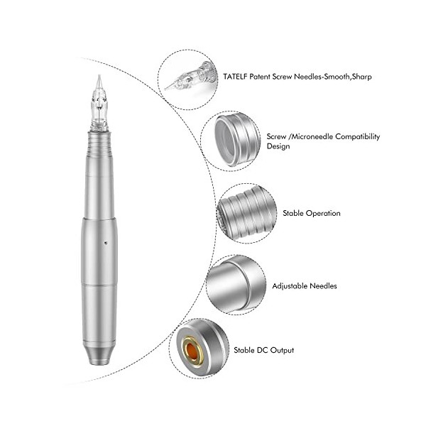 TATELF Machine de pour Maquillage Permanent Kit Microblading Outils de Cosmétique pour Sourcils Eyeliner Lèvres Microshading 