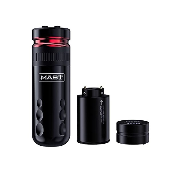 Mast Wireless Tattoo Machine Pen Brushless Motor 4.0mm Stroke With batterties for Tattoo red 