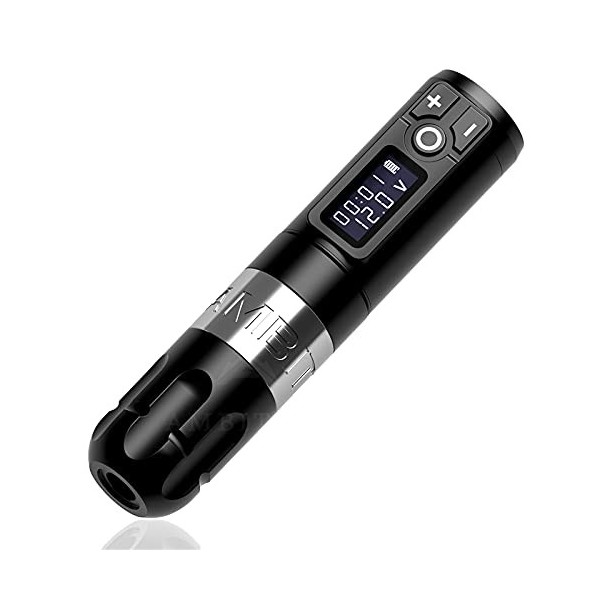 Ambition batterie stylo machine tatouer avec adaptateur rca bloc dalimentation portable 1950 mah affichage led lart corpore