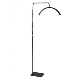 Lampadaire LED, Lumière LED de Beauté, Anneau Demi-lune Maquillage Sourcil Lampe Contrôlable à Distance avec Support de Télép