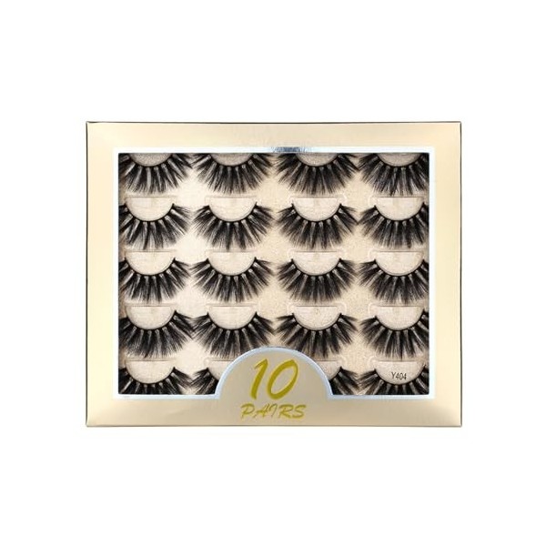 UAMOU 50/100/300 paires de Cils de vison naturel Faux 3d Cils de vison bande épaisse dramatique Faux Cils Extension maquillag