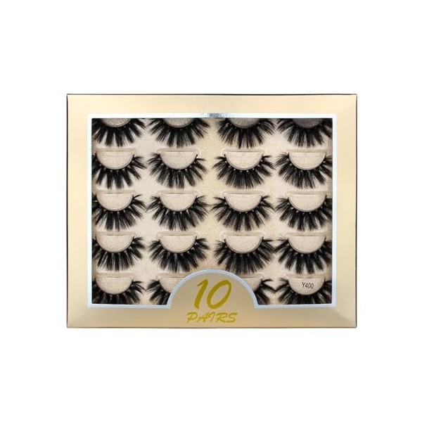 UAMOU 50/100/300 paires de Cils de vison naturel Faux 3d Cils de vison bande épaisse dramatique Faux Cils Extension maquillag