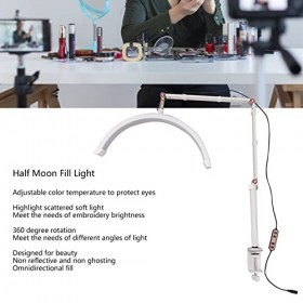 PoNPeD 20W LED stand Light 3000 K - 6000 K réglable 360 rotation croissant cils stand light avec salon de beauté maquillage r