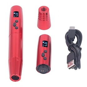 Horoper Kit de Stylo de Tatouage, Ensemble de Machine de Maquillage Permanent sans Fil 900 MAh, Course de 2,8 Mm, 2 Batteries