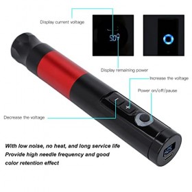 Stylo Marqueur de Tatouage, Stylo de Tatouage Rotatif sans Fil Shader Liner Moteur sans Noyau Stylo de Machine de Tatouage en
