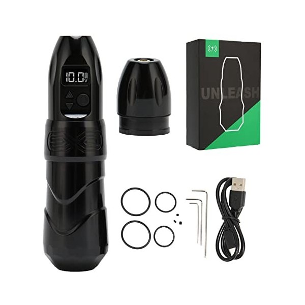 Kit De Stylo De Tatouage Sans Fil 2 En 1, Kit De Machine De Tatouage De Moteur Sans Noyau, Câble De Charge De Connecteur RCa 