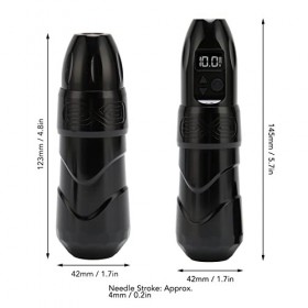 Kit De Stylo De Tatouage Sans Fil 2 En 1, Kit De Machine De Tatouage De Moteur Sans Noyau, Câble De Charge De Connecteur RCa 