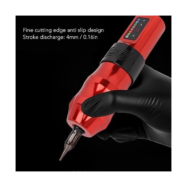 Stylo de Tatouage sans Fil, Stylo de Machine à Tatouer Rotatif 2 en 1 avec Interface RCA, Machine Rechargeable de Cartouche d