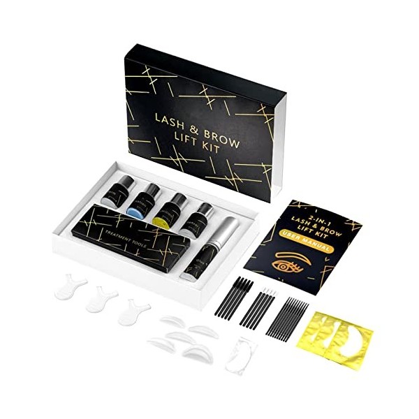 Povanjer 10 kits pour le levage des cils et la teinte - Set Lifting Permanent Sourcils - Outils pour friser les cils, Kit pro