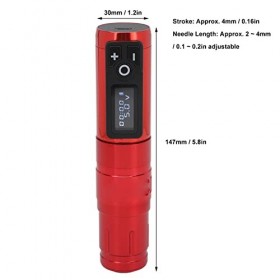 Machine à Tatouer Rotative sans Fil 2400 MAh avec Affichage LED sans Noyau de Batterie Stylo de Tatouage à Cartouche de Charg