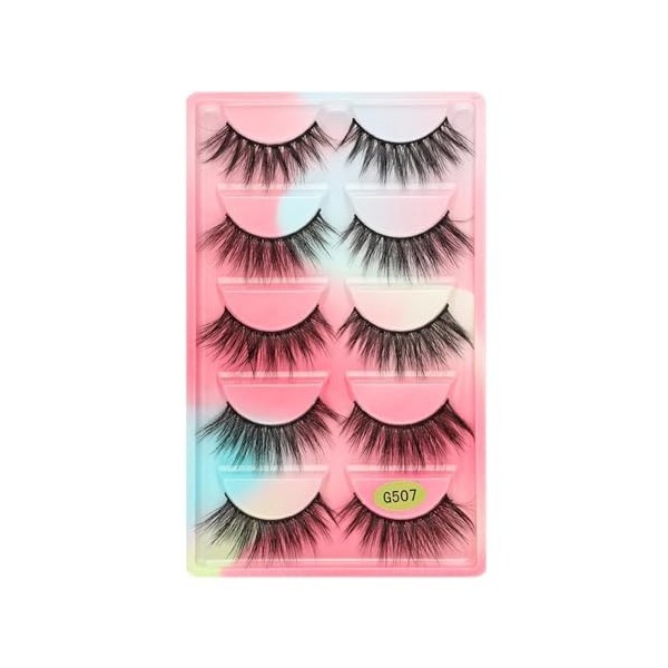 UAMOU 50/100/200 paires de cils faux cils de vison naturel 3d cils de vison volume faux cils en vrac cilios Cheerfully Color