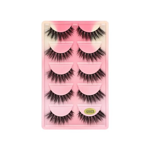 UAMOU 50/100/200 paires de cils faux cils de vison naturel 3d cils de vison volume faux cils en vrac cilios Cheerfully Color